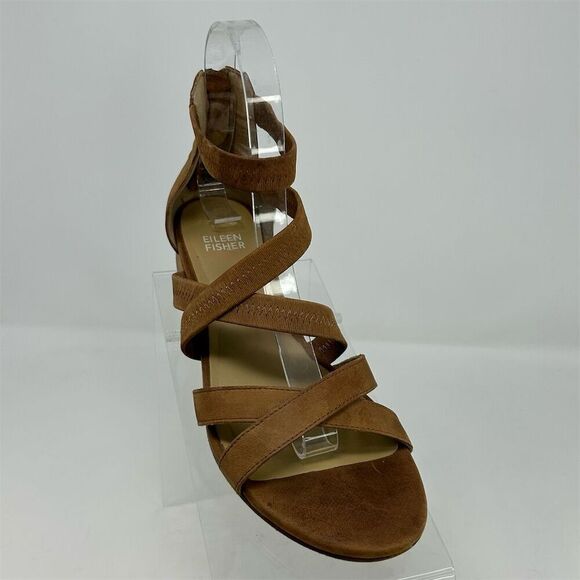 Eileen Fisher Women's Eva Sandal Brown Strappy Size 6.5 Casual Summer - Picture 2 of 12
